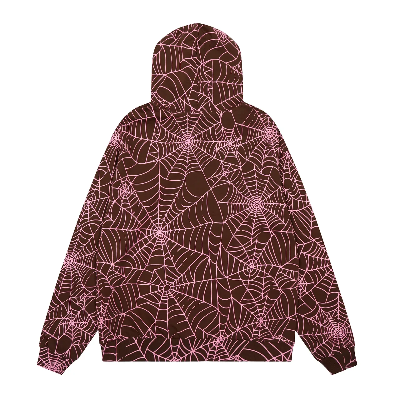 Spiderweb Print ब्राउन पिंक और ब्लैक व्हाइट मैचिंग ट्रैकसूट 4