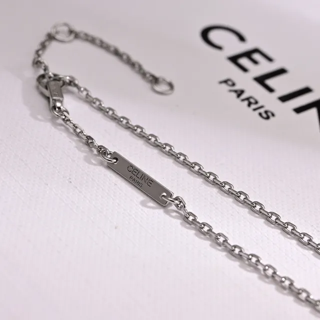 Square Pavé-Set Monogram Pendant Necklace 7