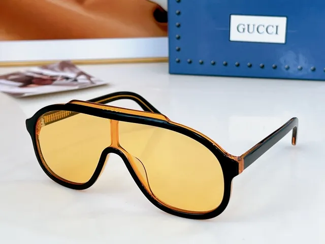 Lunettes de soleil oversized en acétate avec lentille tortue marron, gradient noir et jaune 6