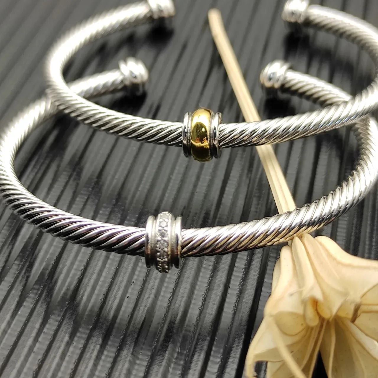 Twisted Cable Diamond-Accent Open Cuff Bracelet 4
