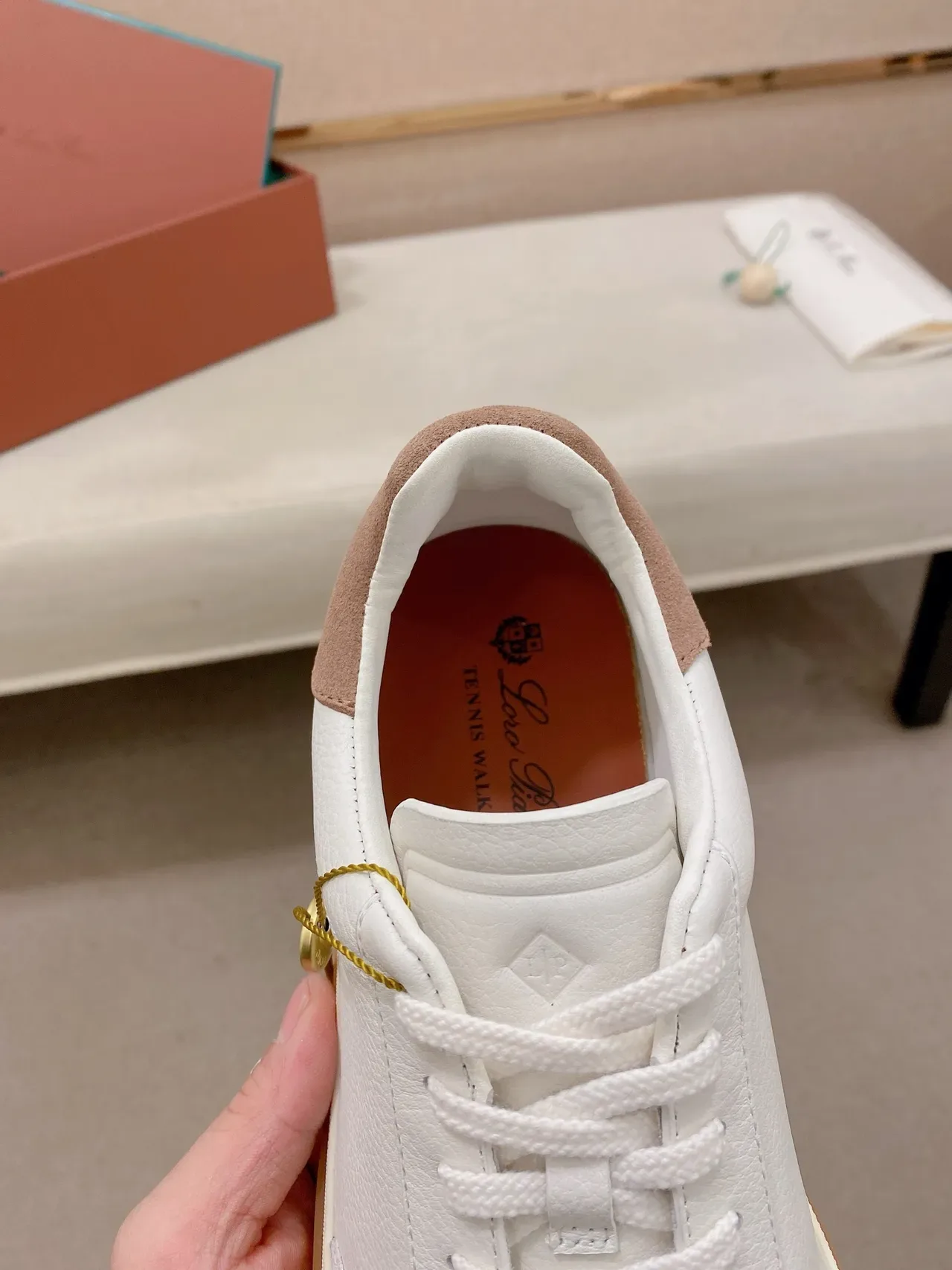 White and Beige Minimalist Low-Top Sneaker 4