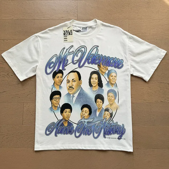 T-shirt graphique col rond blanc et bleu 5