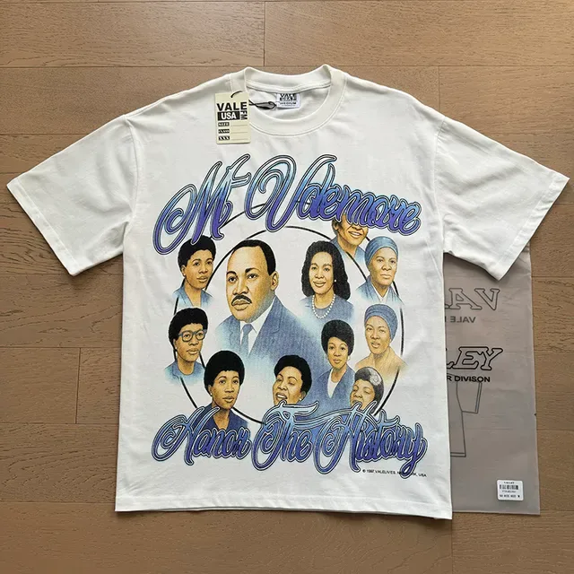 T-shirt graphique col rond blanc et bleu 6