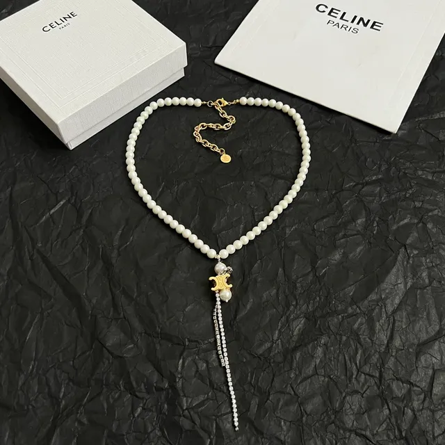 Collier à pendentif perle en or blanc 5