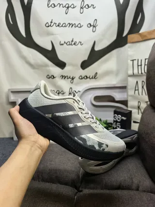 White Gradient Stripe Lifestyle Sneakers 5