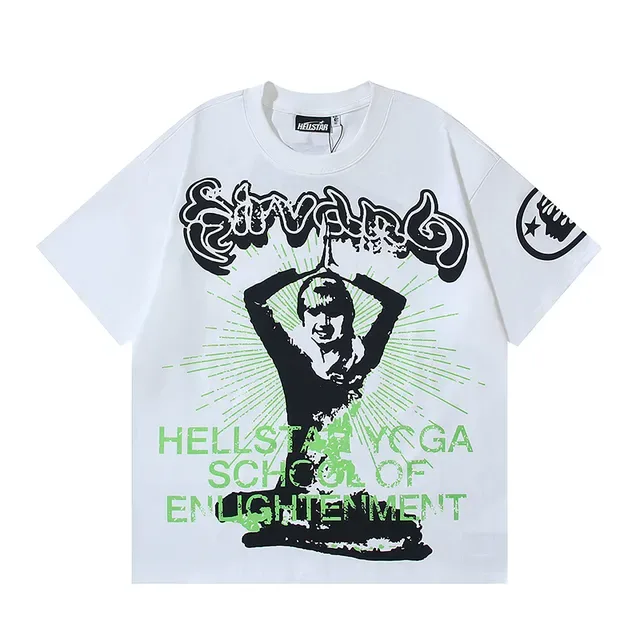 White Oversized Double-Sided Graphic Print T-Shirt 5