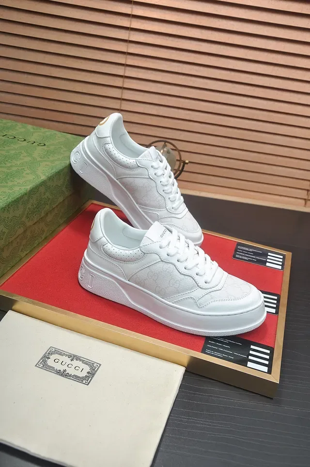 White Platform Sole Perforated Heel Tab Sneakers 6