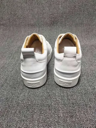 White Studded Toe Low-Top Lifestyle Sneakers 6