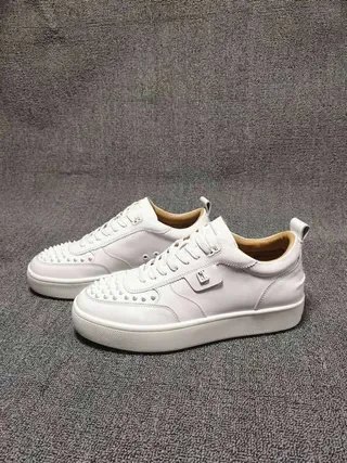White Studded Toe Low-Top Lifestyle Sneakers 8