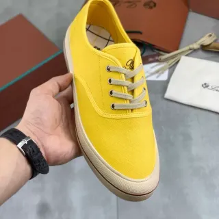 Yellow Beige Low-Top Upper Canvas Shoes