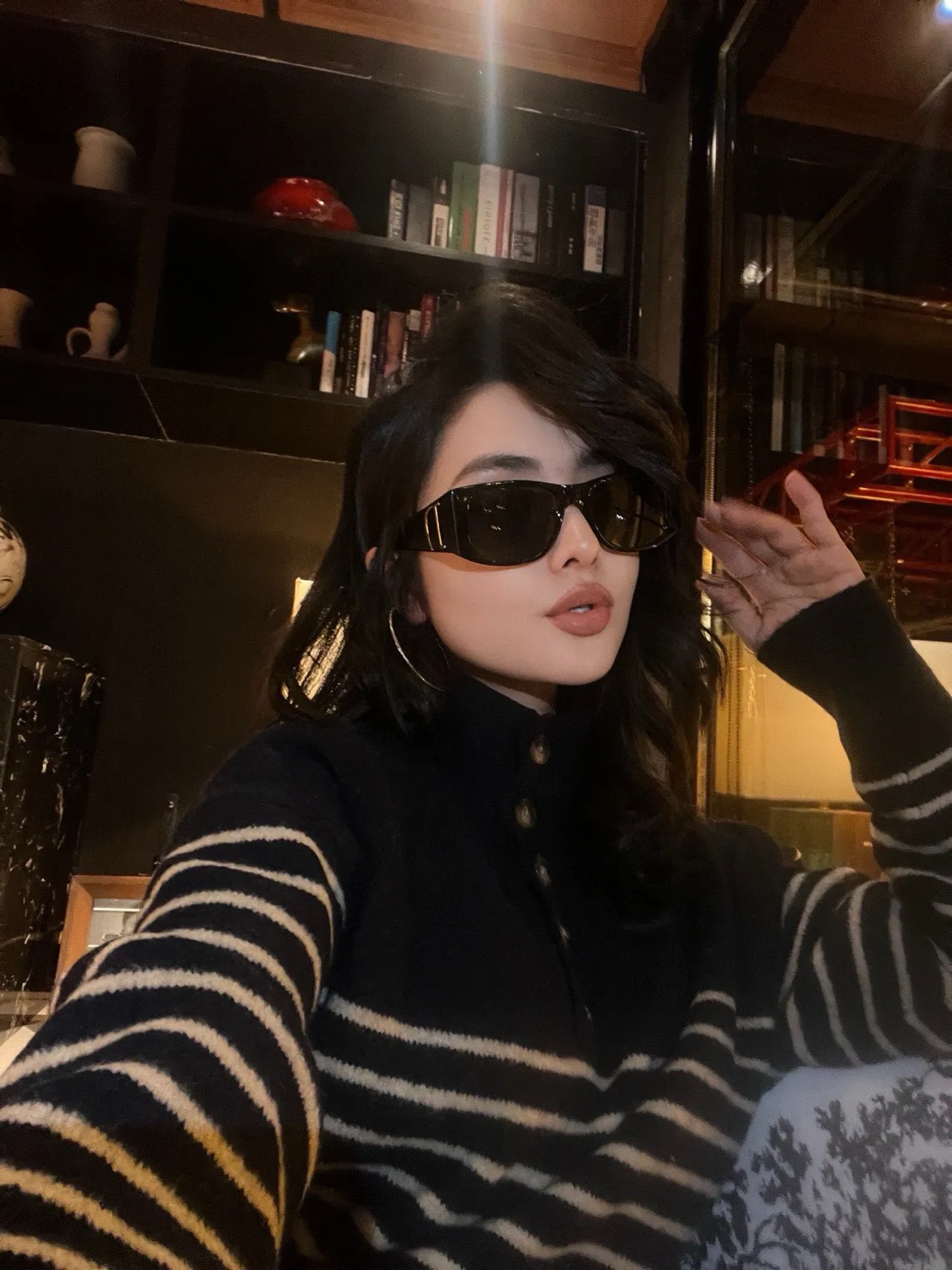 Gentle Monster Brown Beige Oversized Rectangular Acetate Frame Sunglasses 7