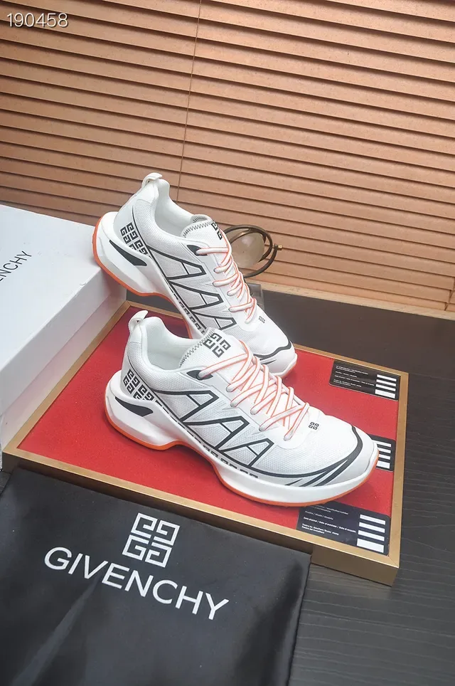 Givenchy City Sport Chaussures Lifestyle Blanches Noires Oranges 6
