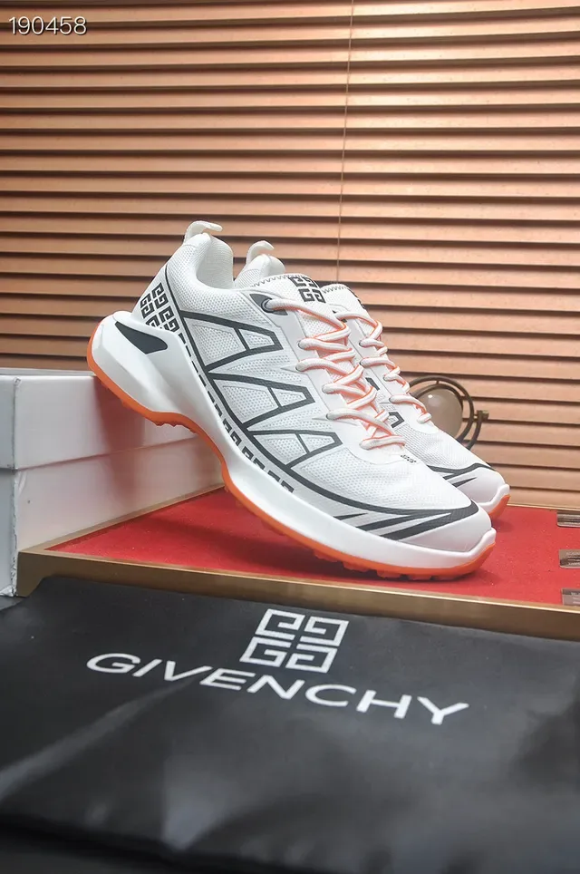 Givenchy City Sport Chaussures Lifestyle Blanches Noires Oranges 8