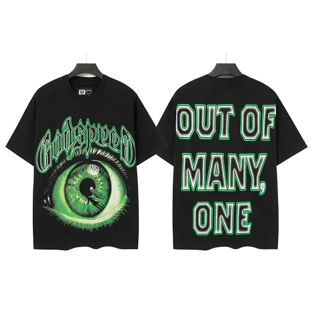 Godspeed Black Green Graphic-Print Oversized Fit T-Shirt 2