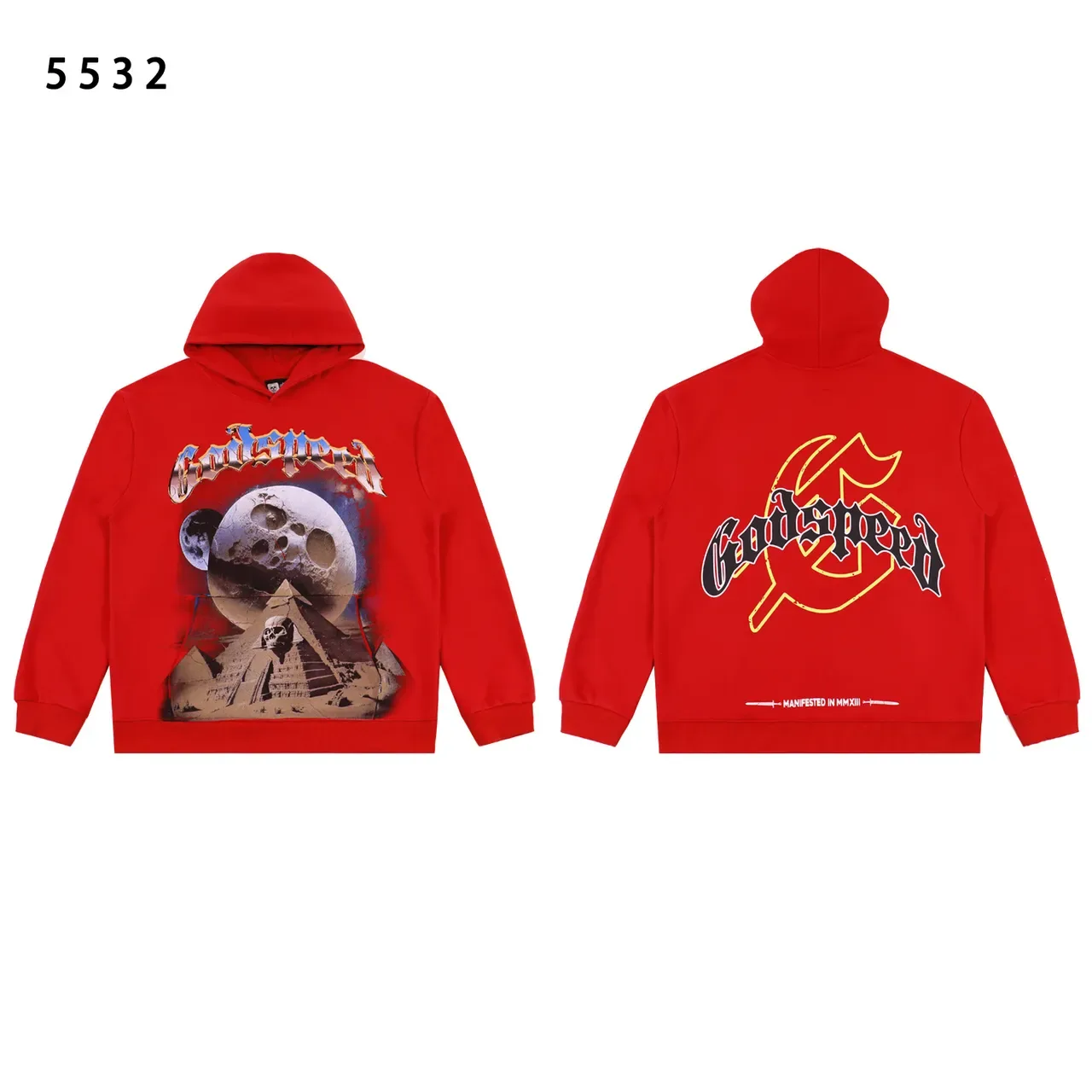 Godspeed Hoodie Graphique Acid Wash Distressed 2