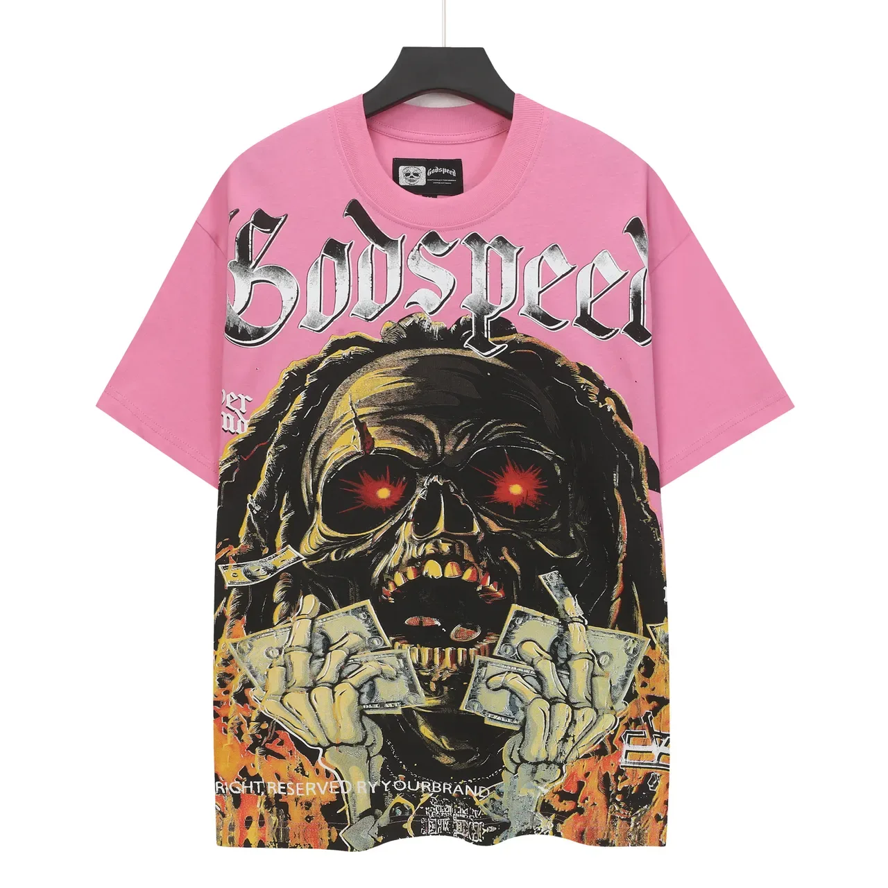 Godspeed Graphic Oversized Pink T-Shirt 2