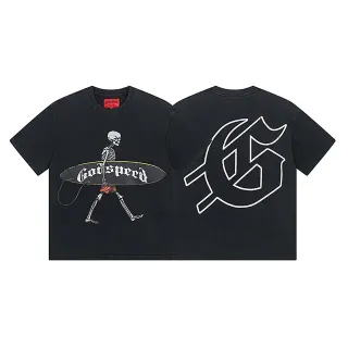 T-shirt Godspeed oversize noir à imprimé graphique