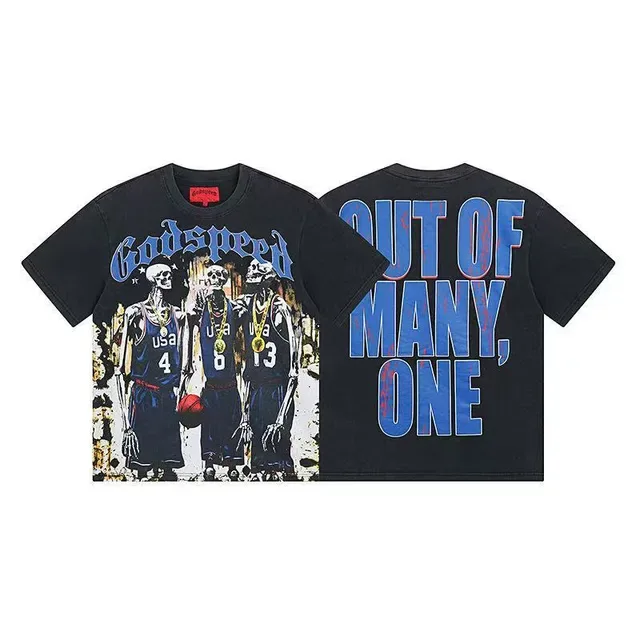 Godspeed Skeleton Basketball Graphic Oversized T-Shirt 6