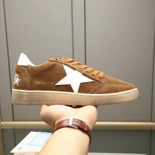 Golden Goose Ball Star Brown Suede White Star Lifestyle Sneakers