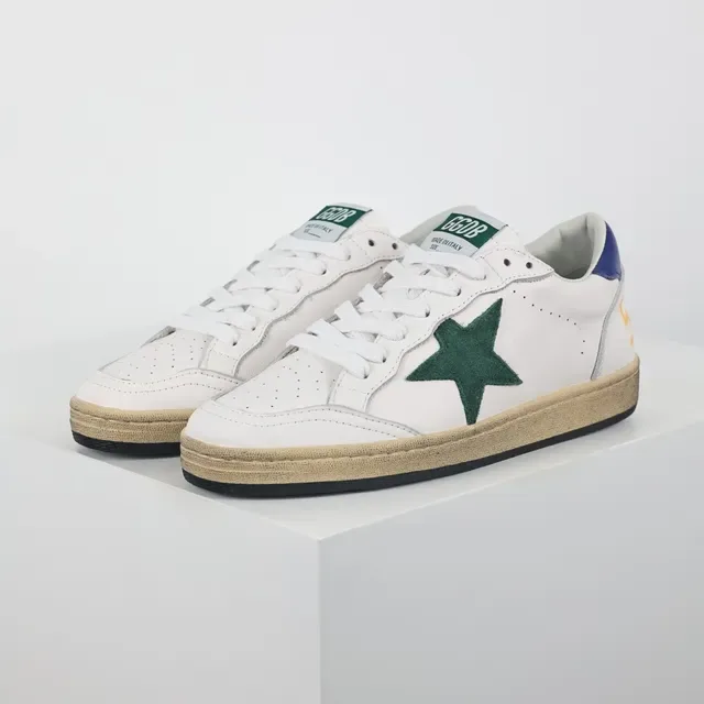 Golden Goose Ball Star সাদা সবুজ স্টার নীল হিল লাইফস্টাইল স্নিকার্স 2