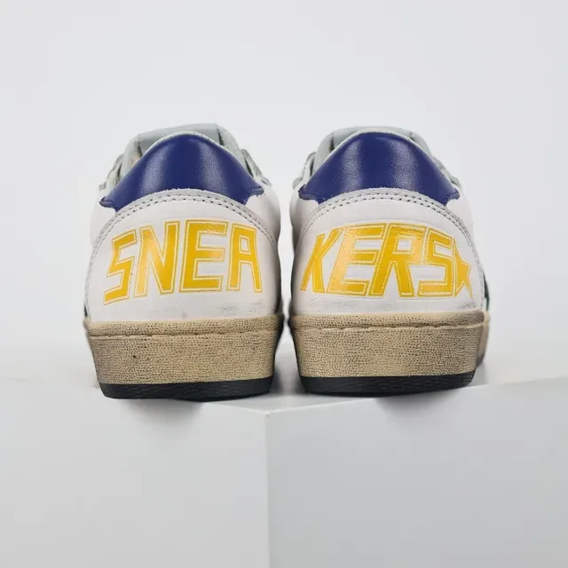 Golden Goose Ball Star সাদা সবুজ স্টার নীল হিল লাইফস্টাইল স্নিকার্স 8