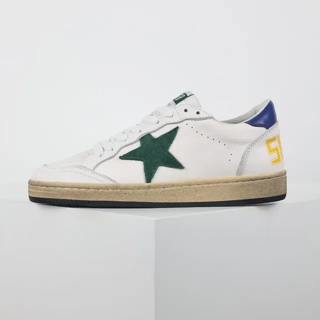 Golden Goose Ball Star সাদা সবুজ স্টার নীল হিল লাইফস্টাইল স্নিকার্স 9