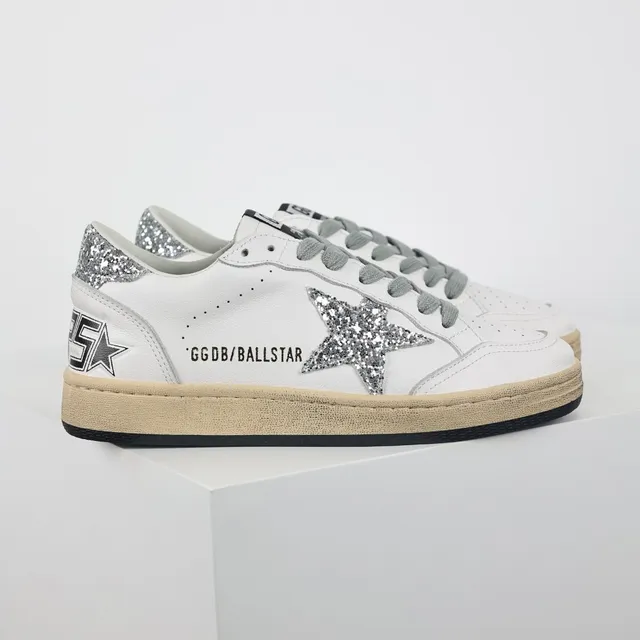 Golden Goose Super-Star حذاء أسلوب حياة نجم لامع أبيض 3