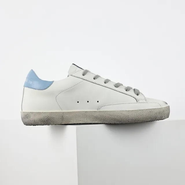Golden Goose Superstar Tênis Lifestyle Branco e Rosa com Estrela de Brilho 7
