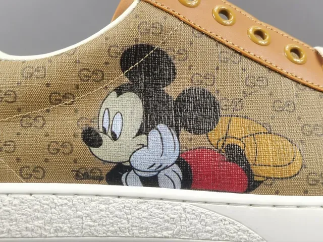 Gucci Ace Disney Mickey Mouse GG Supreme Canvas Zapatillas Lifestyle 6