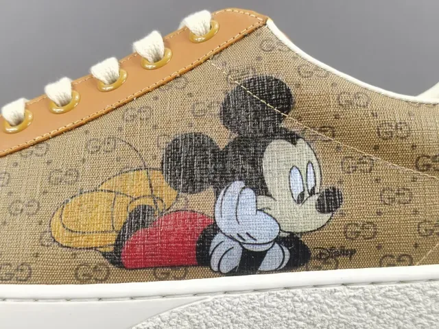 Gucci Ace Disney Mickey Mouse GG Supreme Canvas Zapatillas Lifestyle 8