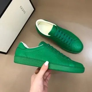 Gucci Ace Zapatillas Lifestyle de Cuero Perforado Verde