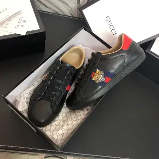 Gucci Ace Tiger Zapatillas Lifestyle Negro Rojo Rayas Web