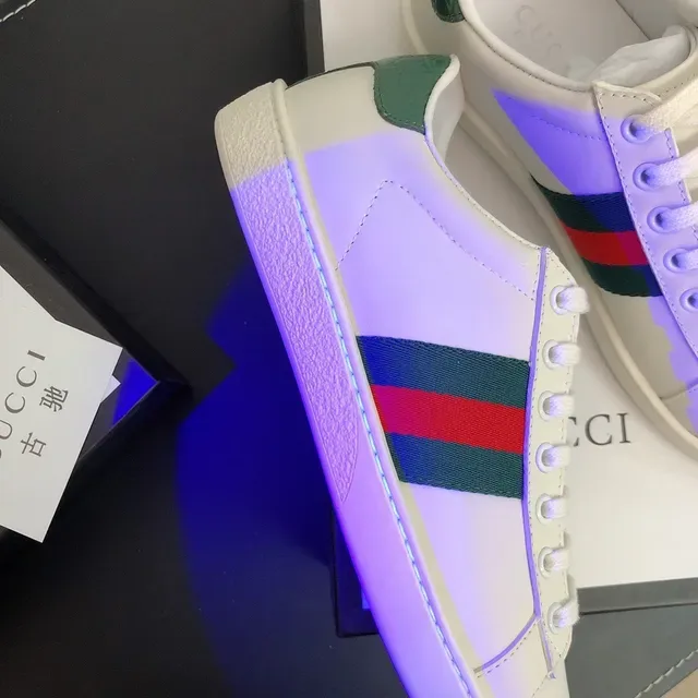 Gucci Ace White Green Red Web Stripe Lifestyle Sneakers 2