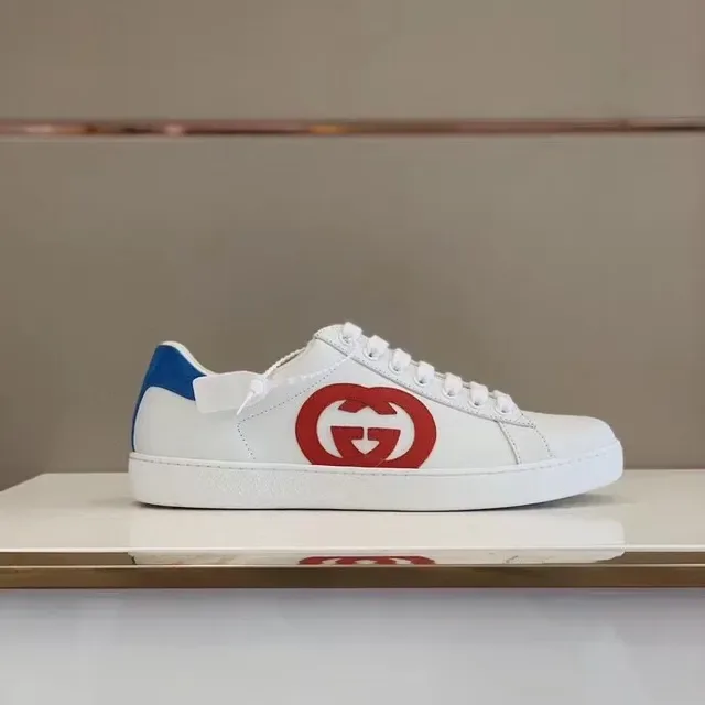 Gucci Ace White Red Blue Logo Lifestyle Sneakers 8