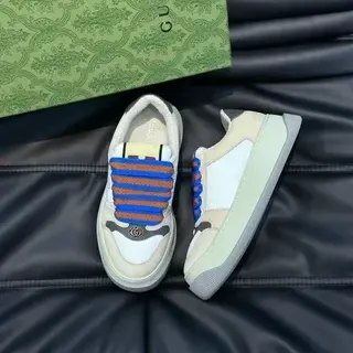 Gucci Beige Azul sin cordones cierre con correa logotipo Interlocking G zapatillas lifestyle