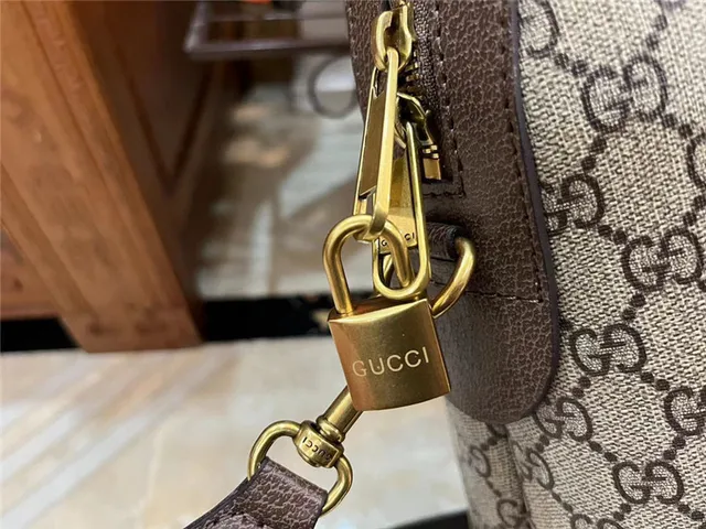 Gucci বেইজ ব্রাউন GG Monogram Canvas Web Stripe Accent Boston Bag 6