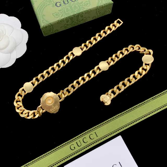Gucci Dionysus Gold Green Curb Chain Cabochon Stones Fashion Belt Bag 5