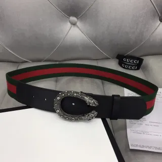 Gucci Dionysus Web Stripe Cinto de Couro