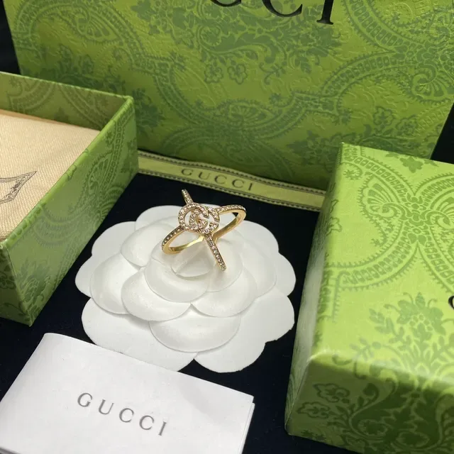 Gucci Double G Pavé Two-Tone Earrings 7