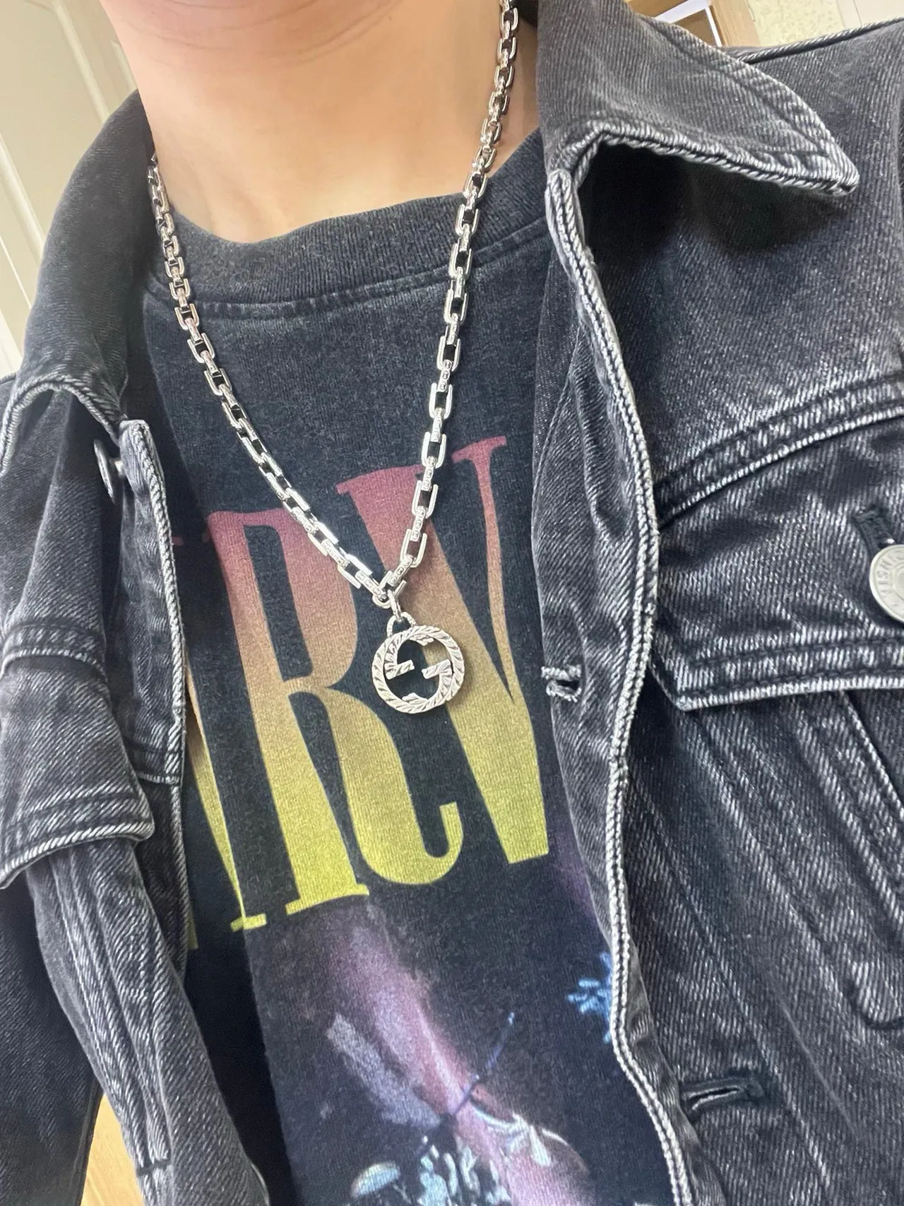 Gucci Double G Pendant Necklace Silver-Toned Chain Necklace 5