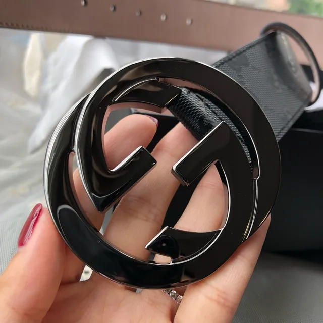 Gucci GG Marmont Black GG Monogram Woven Leather Belt 5