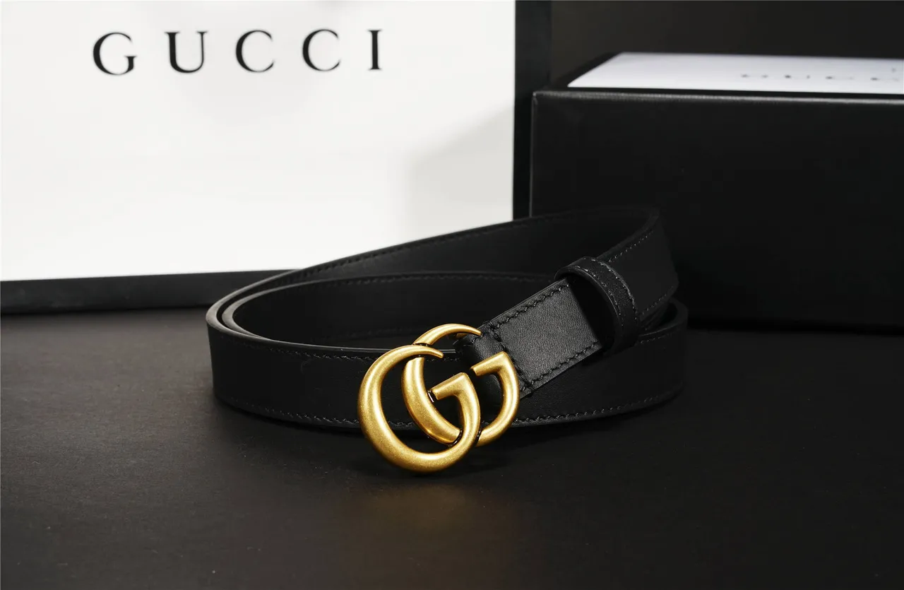 Gucci GG Marmont Black Leather Belt 9