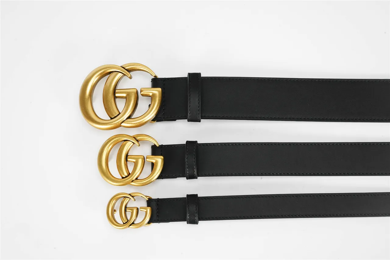 Gucci GG Marmont Black Leather Belt 12