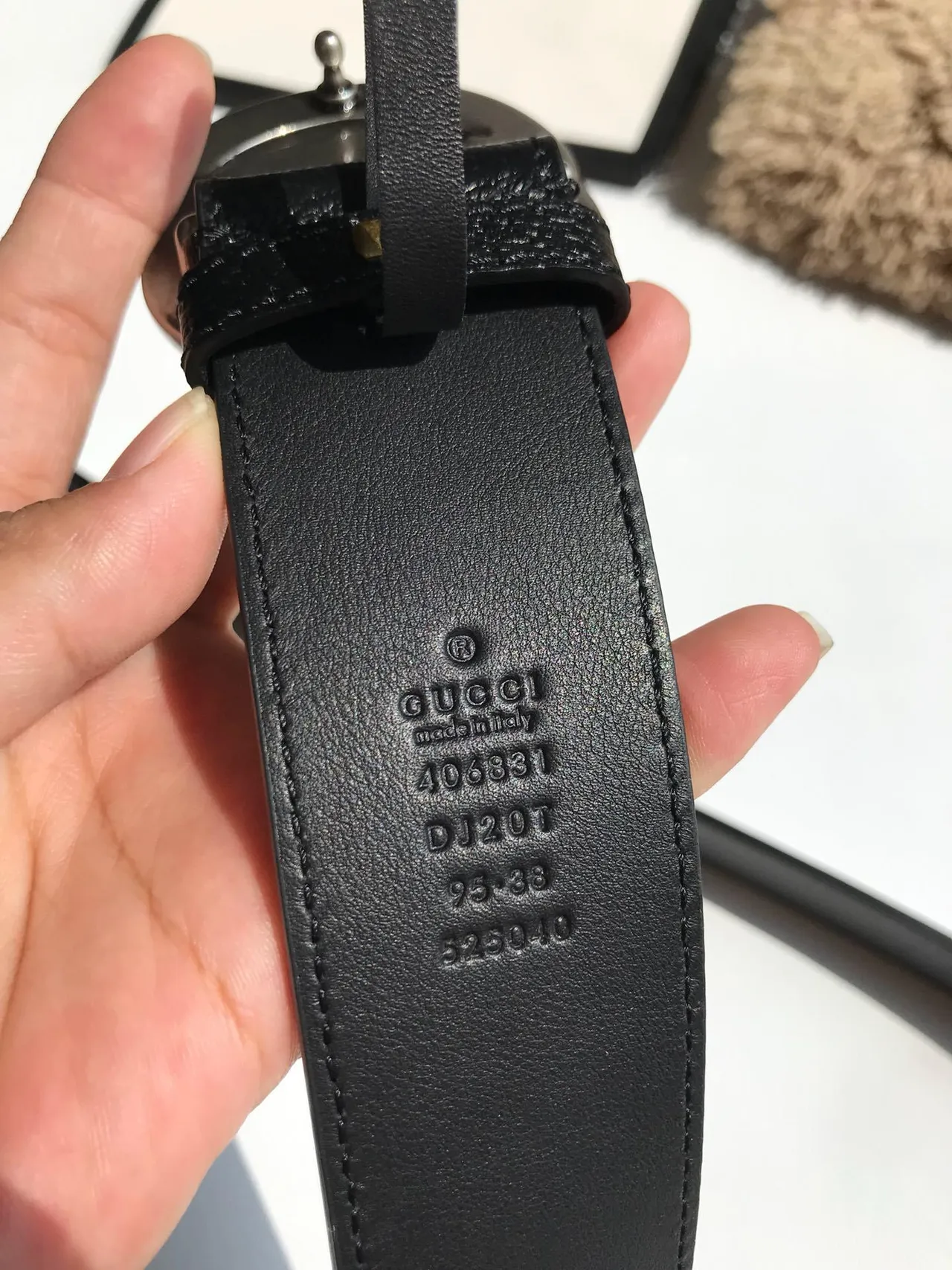 Gucci GG Marmont Ceinture en cuir noir 3