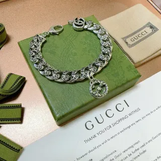 Gucci GG Marmont Interlocking G 花卉魅力手链