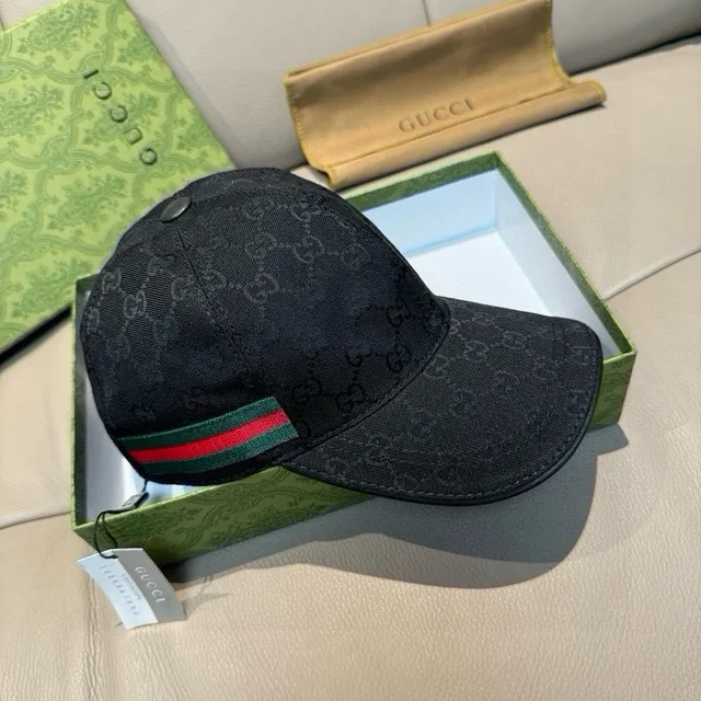 Gucci GG Monogram Jacquard Web Stripe Baseball Cap 7