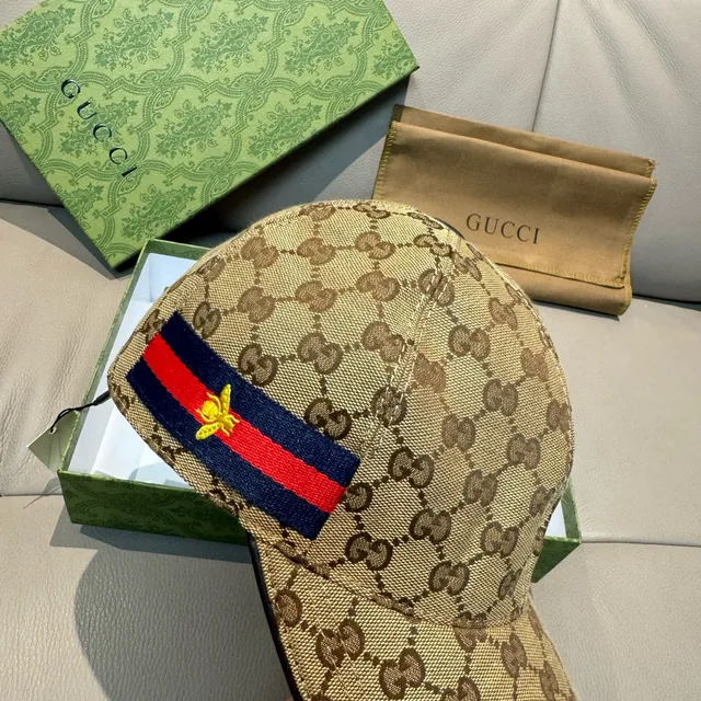 Gucci GG Monogram Web Bee बेसबॉल कैप 7