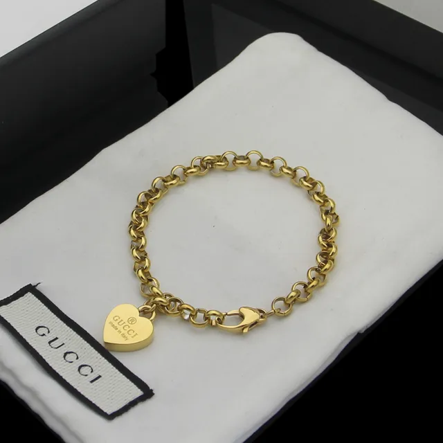 Gucci Pendentif Cœur Bracelet Chaîne Or Argent 3