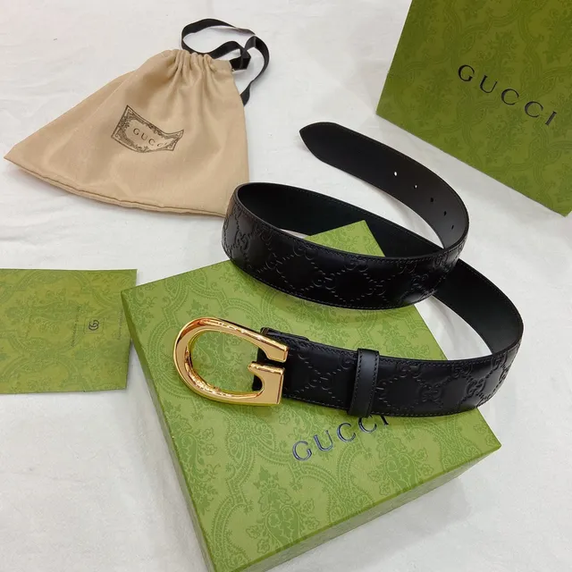 Gucci Horsebit 1955 কালো সোনালি উৎকীর্ণ GG মনোগ্রাম G-আকৃতির বকেল লেদার বেল্ট 9