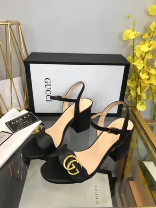 Gucci Horsebit 1955 Black Leather Gold Buckle Gladiator Sandals 4
